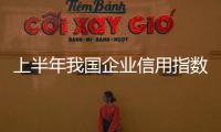 上半年我国企业信用指数整体比去年提高