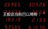 王毅谈当前巴以局势	：“两国方案”是根本出路